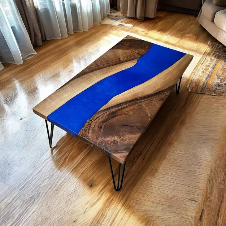 Walnut Resin Coffee Table