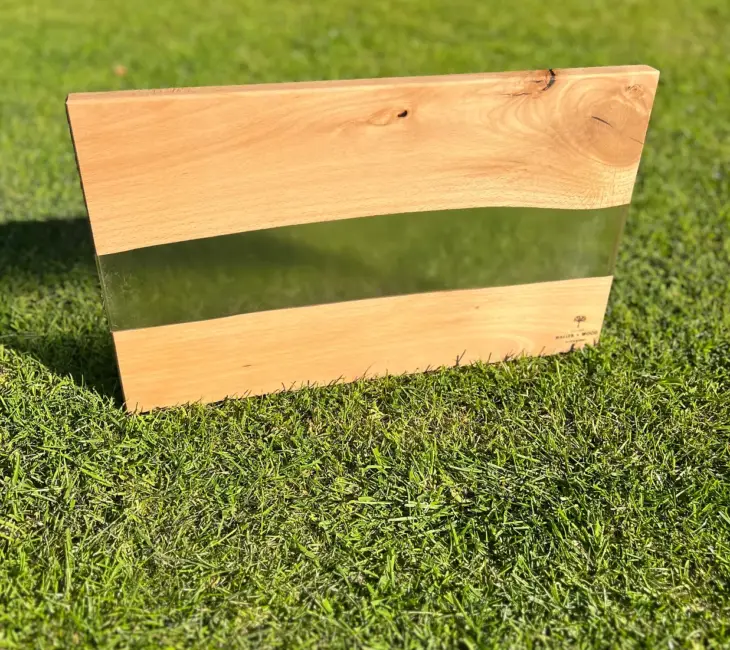 Beech and Clear Resin Serving Board